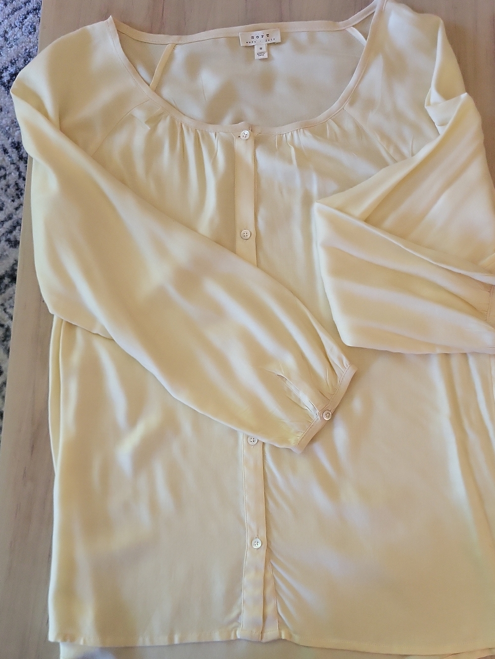 Joie Soft Cream Button-Down Blouse